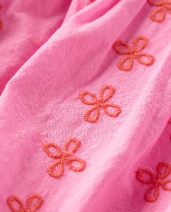 Girls Embroidered Floral Dress