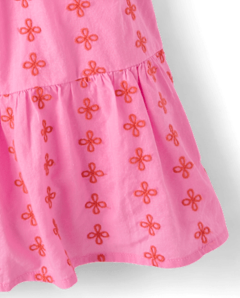 Girls Embroidered Floral Dress