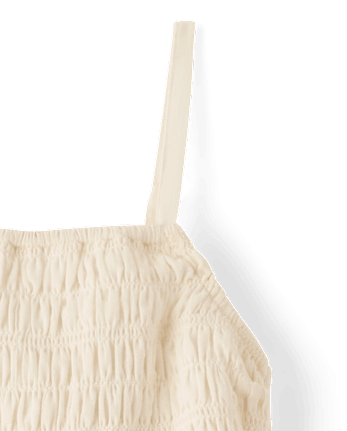 Girls Smocked Drop Waist Dress