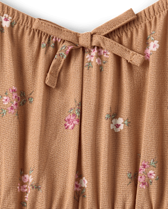 Girls Floral Flutter Romper