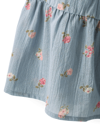 Girls Floral Textured 2-Piece Outfit Set