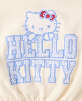Girls Hello KittyÂ® Puff Print Premium Fleece Hoodie