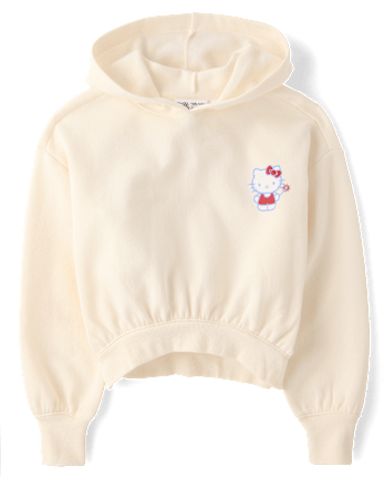 Girls Hello Kitty® Puff Print Premium Fleece Hoodie