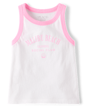 Girls Colorblock Graphic Tank Top
