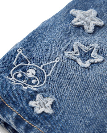 Girls Hello KittyÂ® And Friends Applique Star Denim Skort