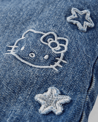 Girls Hello KittyÂ® And Friends Applique Star Denim Skort