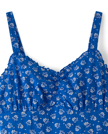 Womens Mommy And Me Embroidered Floral V-Waist Dress