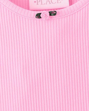 Girls Ribbed Tiered V-Waist Dress