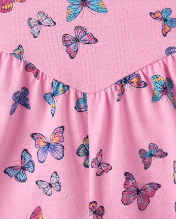 barboteuse imprimée à taille en V pour filles