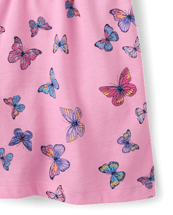 Girls Print V-Waist Romper