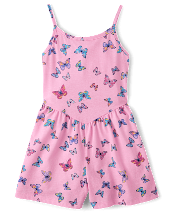 barboteuse imprimée à taille en V pour filles