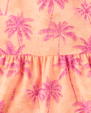 Girls Print Cross Back Dress