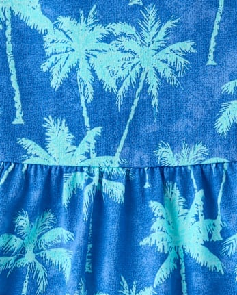 Robe imprimée dos croisé pour filles