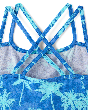 Robe imprimée dos croisé pour filles