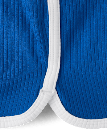 Girls High Rise Ribbed Dolphin Bike Shorts