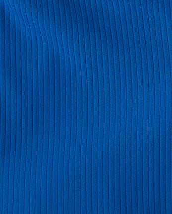 Short cycliste côtelé taille haute pour filles avec motif dauphin