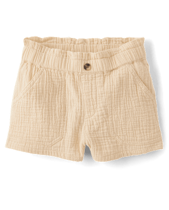 Shorty en gaze à taille haute pour filles