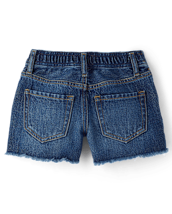 Girls Ripped Shortie Jean Shorts