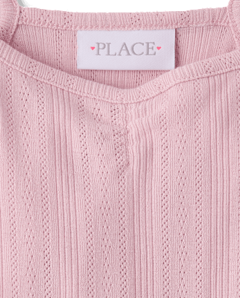 Girls Pointelle V-Waist Dress