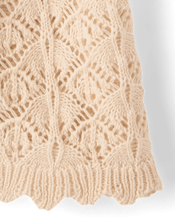 Girls Scalloped Crochet Shrug