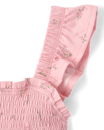 Girls Floral Ruffle Peplum Top