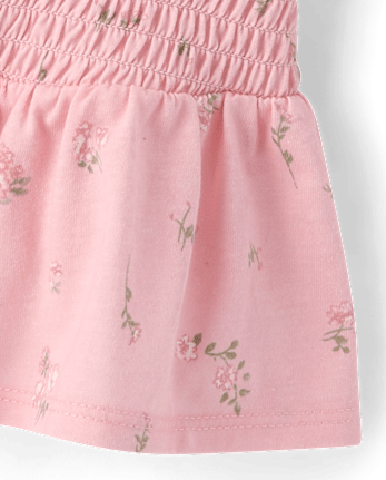 Haut péplum à volants fleuris pour filles