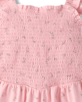 Haut péplum à volants fleuris pour filles