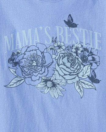 Girls Mama's Bestie Graphic Tee