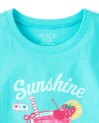 Girls Summer Drink Graphic Tee