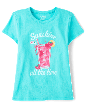 Girls Summer Drink Graphic Tee