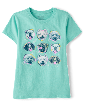 Girls Dogs Graphic Tee