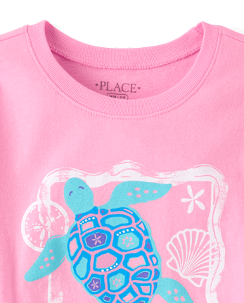 Girls Turtles Graphic Tee