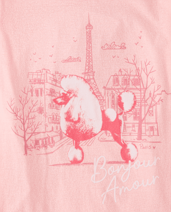 T-shirt graphique caniche pour filles