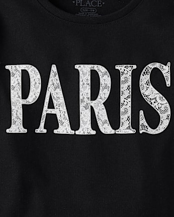 Girls Paris Graphic Baby Tee