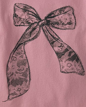 Girls Bow Graphic Baby Tee