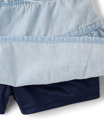 Baby And Toddler Girls Chambray Skort