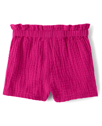 Shorts en gaze à taille haute pour bébés et petites filles