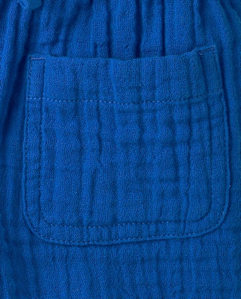 Baby And Toddler Girls Gauze Paperbag Waist Shorts