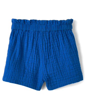 Baby And Toddler Girls Gauze Paperbag Waist Shorts