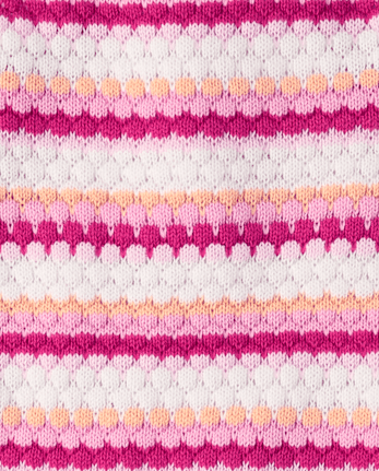 Toddler Girls Striped Crochet 2-Piece Outfit Set