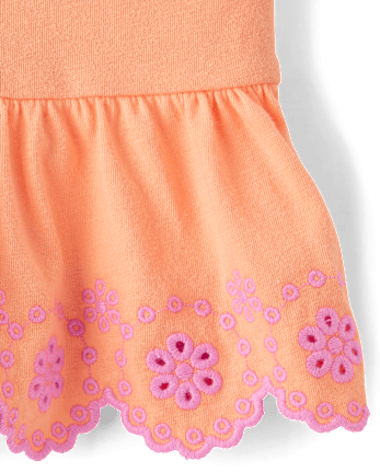 Toddler Girls Embroidered Eyelet 2-Piece Outfit Set