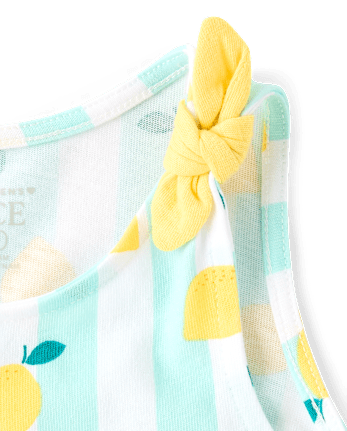 Baby And Toddler Girls Print Tie Shoulder Dress