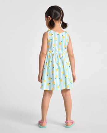 Baby And Toddler Girls Print Tie Shoulder Dress