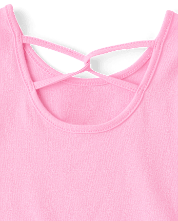 Toddler Girls Embroidered Palm Tree Lettuce Tank Top 3-Pack