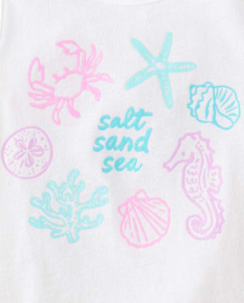 Toddler Girls Glitter Sea Creature Bow Back Tank Top 3-Pack