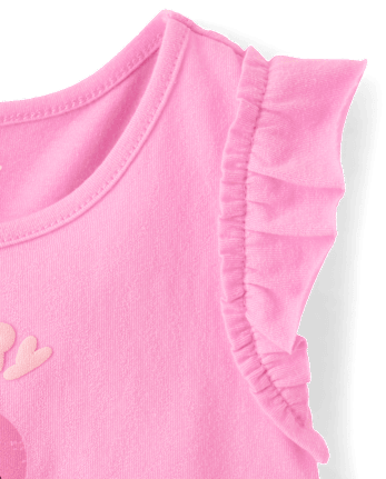 Toddler Girls Puff Print Fruit Ruffle Tank Top 3-Pack