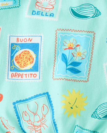 Baby And Toddler Girls Postcard Flutter Romper