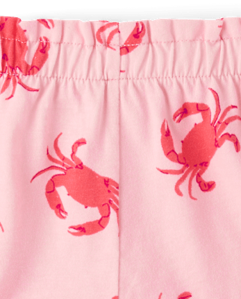 Toddler Girls Coastal Paperbag Waist Shorts 3-Pack