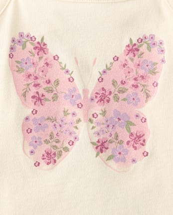 Toddler Girls Glitter Floral Butterfly Tank Top 3-Pack