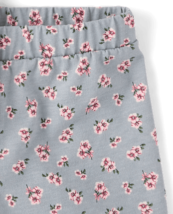 Toddler Girls Glitter Floral Bow 2-Piece Outfit Set